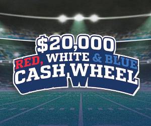 $20,000 Red, White, & Blue Cash Wheel