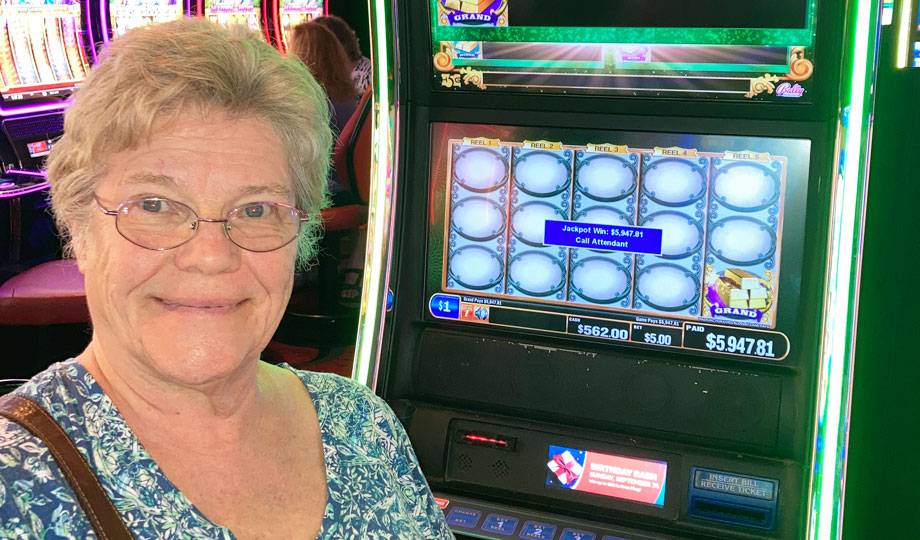 Sharon won $5,947.81 while playing The Green Machine Deluxe