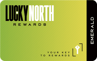 Lucky North Rewards player card - Emerald Tier