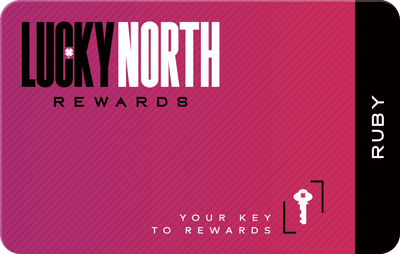 Lucky North Rewards player card - Ruby Tier