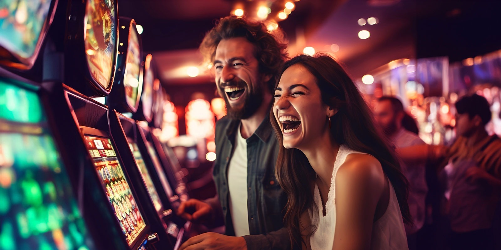 Couple at slots